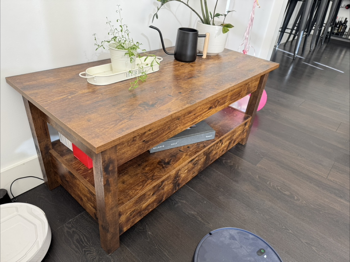 Lift Top Coffee Table - Rustic Brown - photo 3
