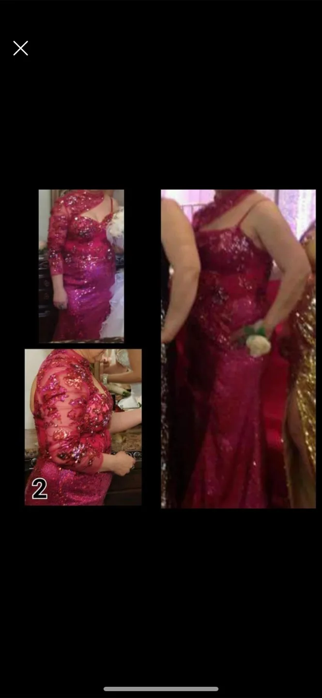Pink Sequin Formal Dress thumbnail
