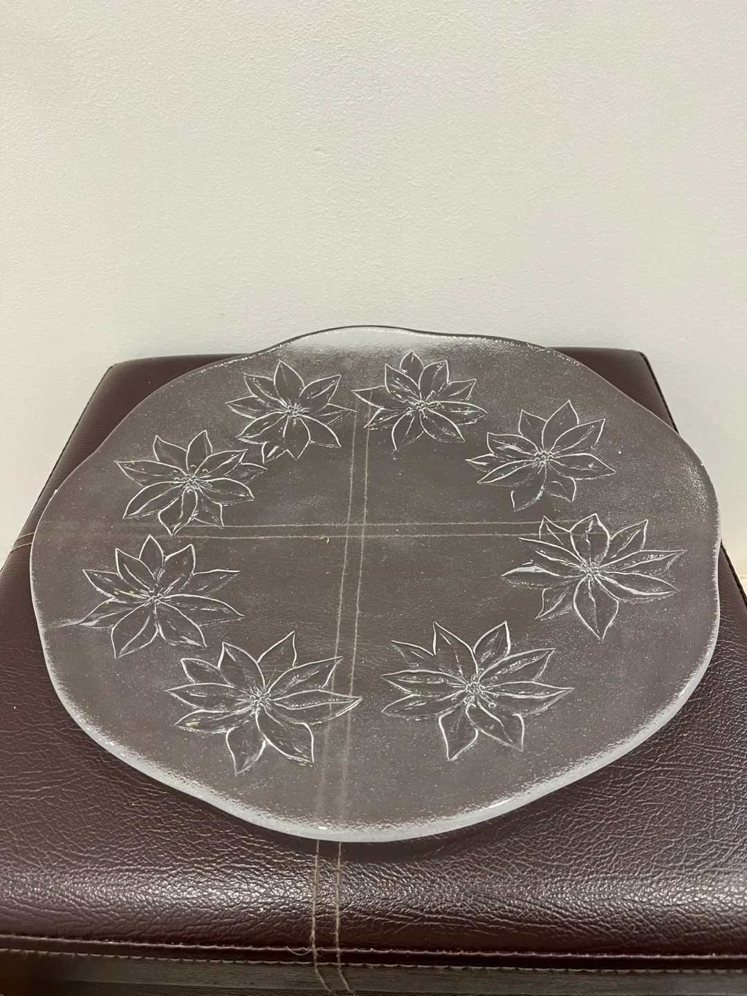 Floral Glass Serving Platter thumbnail
