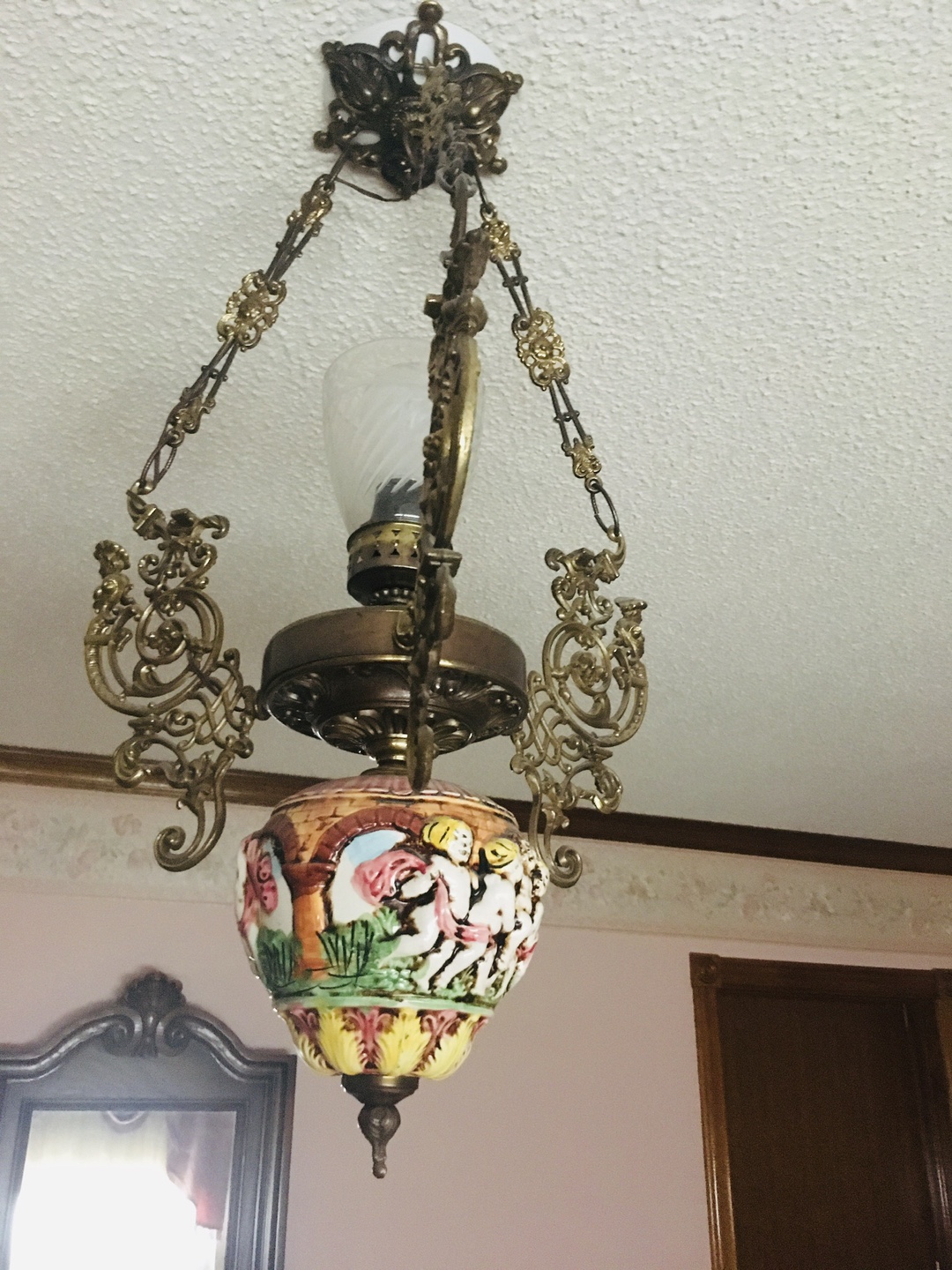 Vintage Ceramic Hanging Lamp