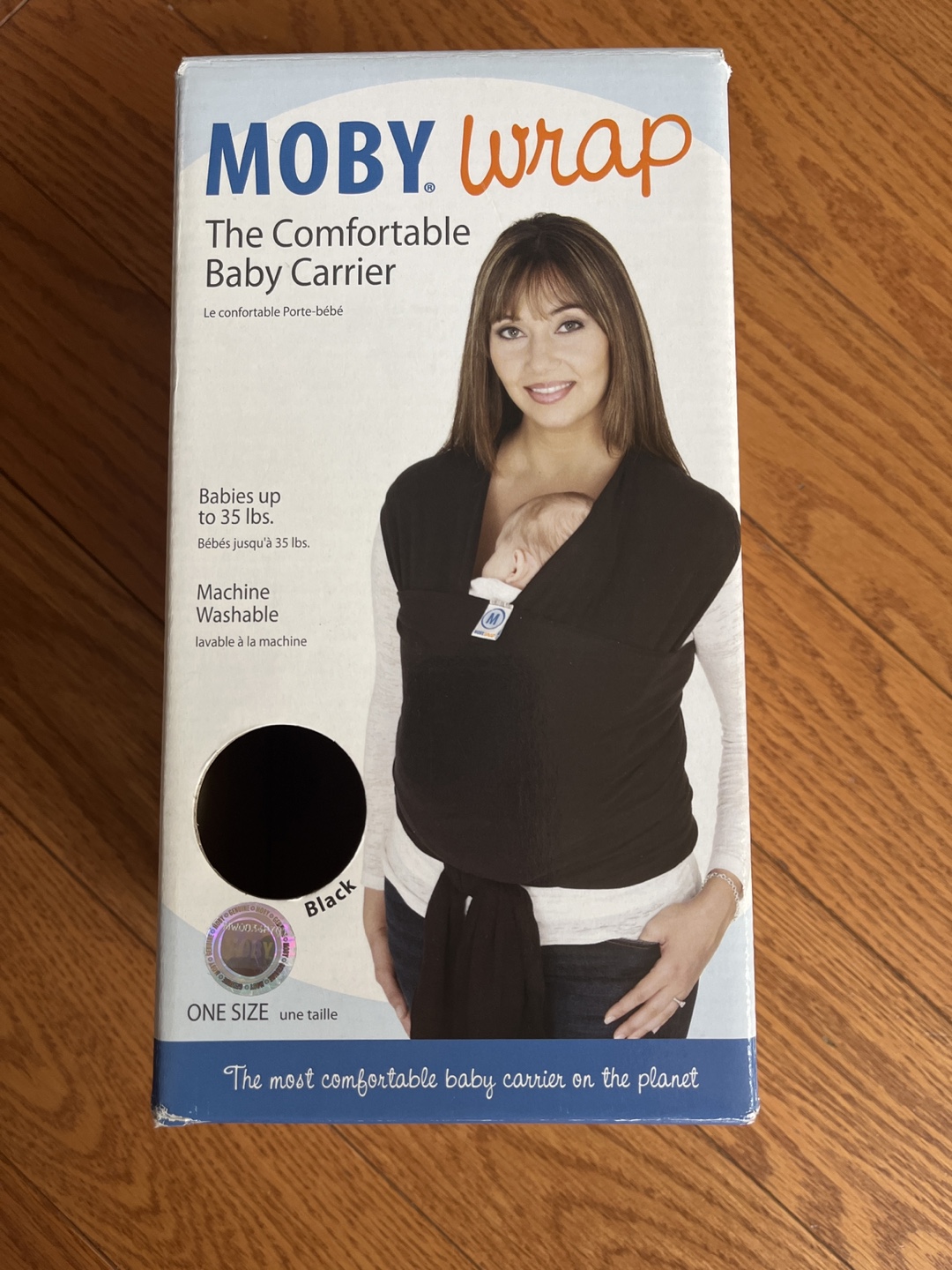 Moby Wrap Baby Carrier - Black - One Size
