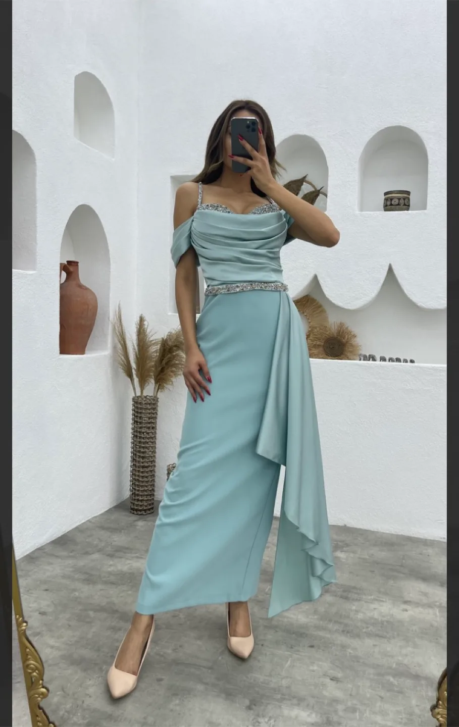 Elegant Formal Dress - Light Blue thumbnail