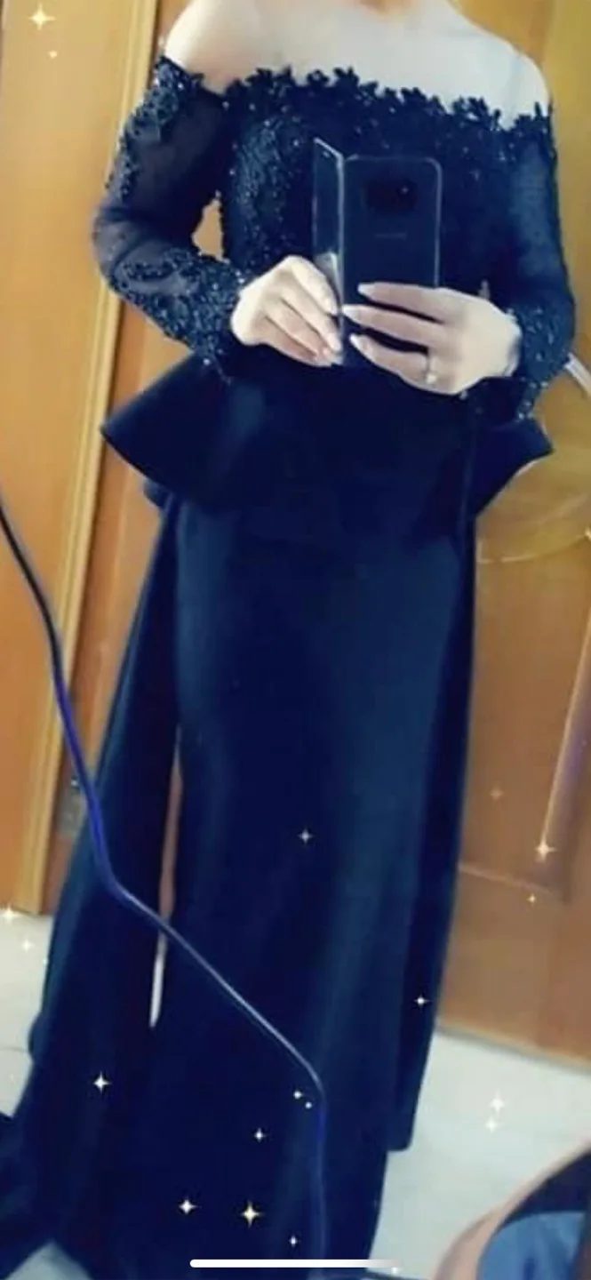Black Off-the-Shoulder Evening Gown thumbnail