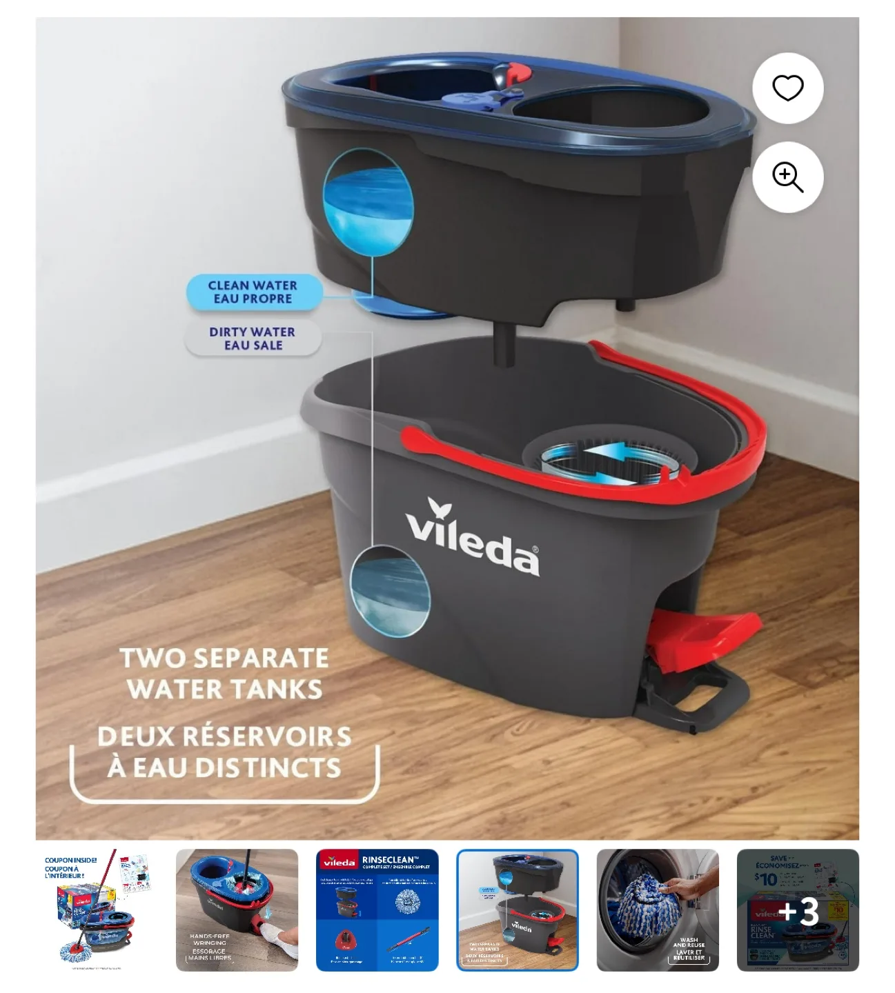 Vileda RinseClean Spin Mop & Bucket System image indicator(3)