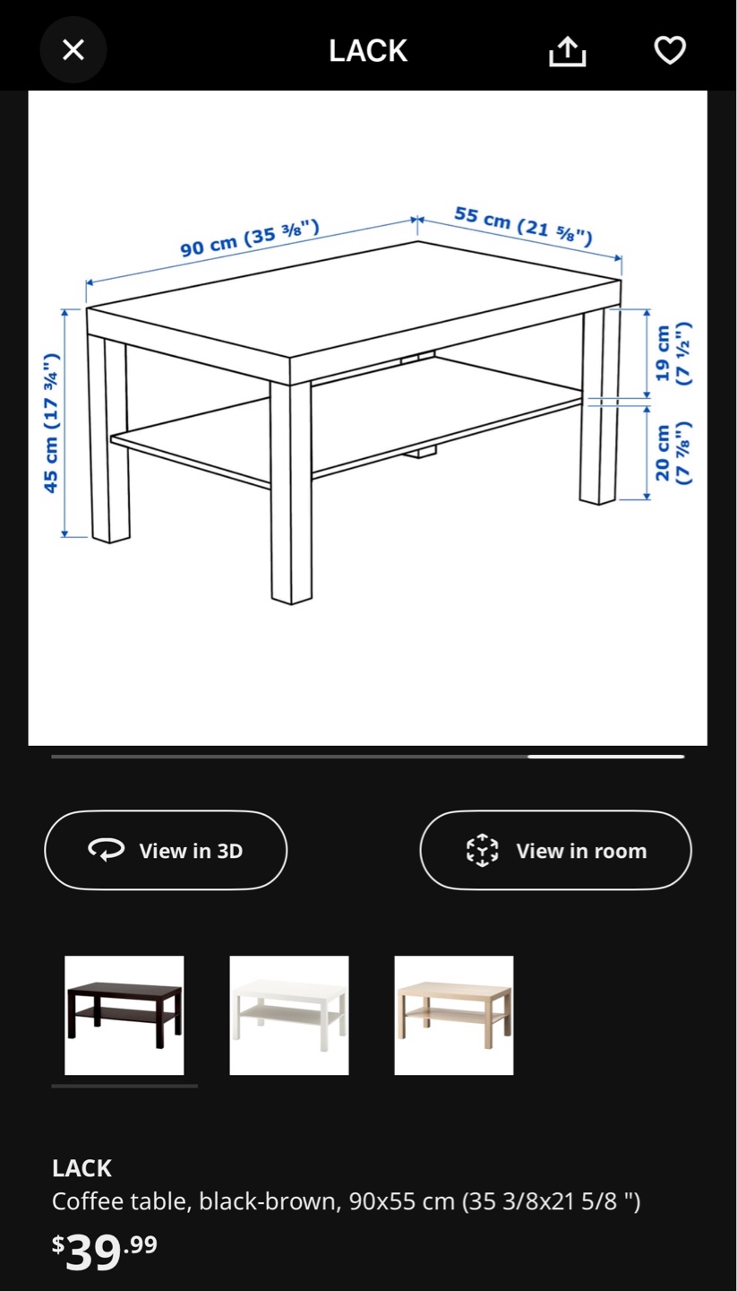 IKEA Lack Coffee Table - Black-Brown - photo 3