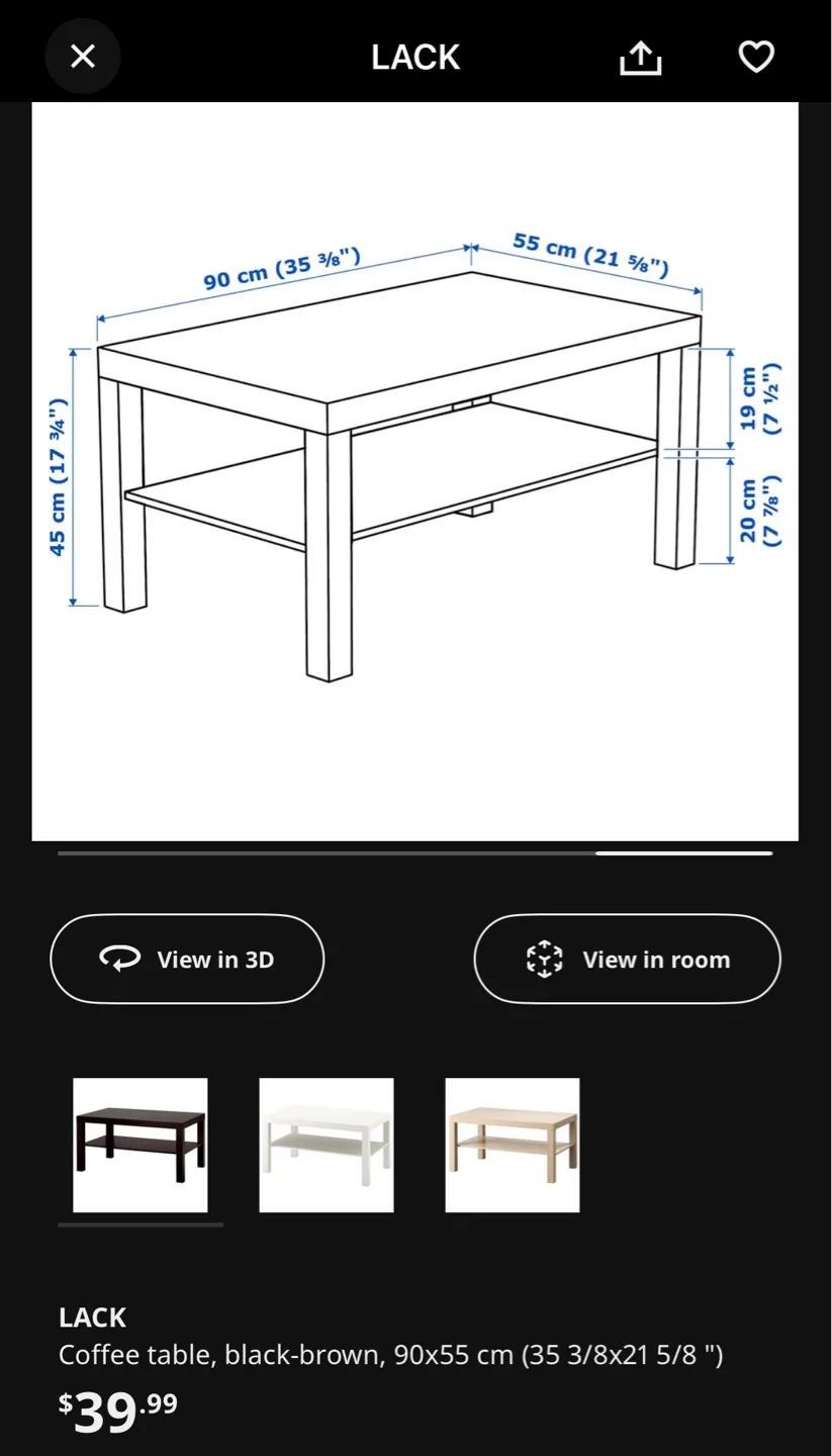 IKEA Lack Coffee Table - Black-Brown image indicator(3)