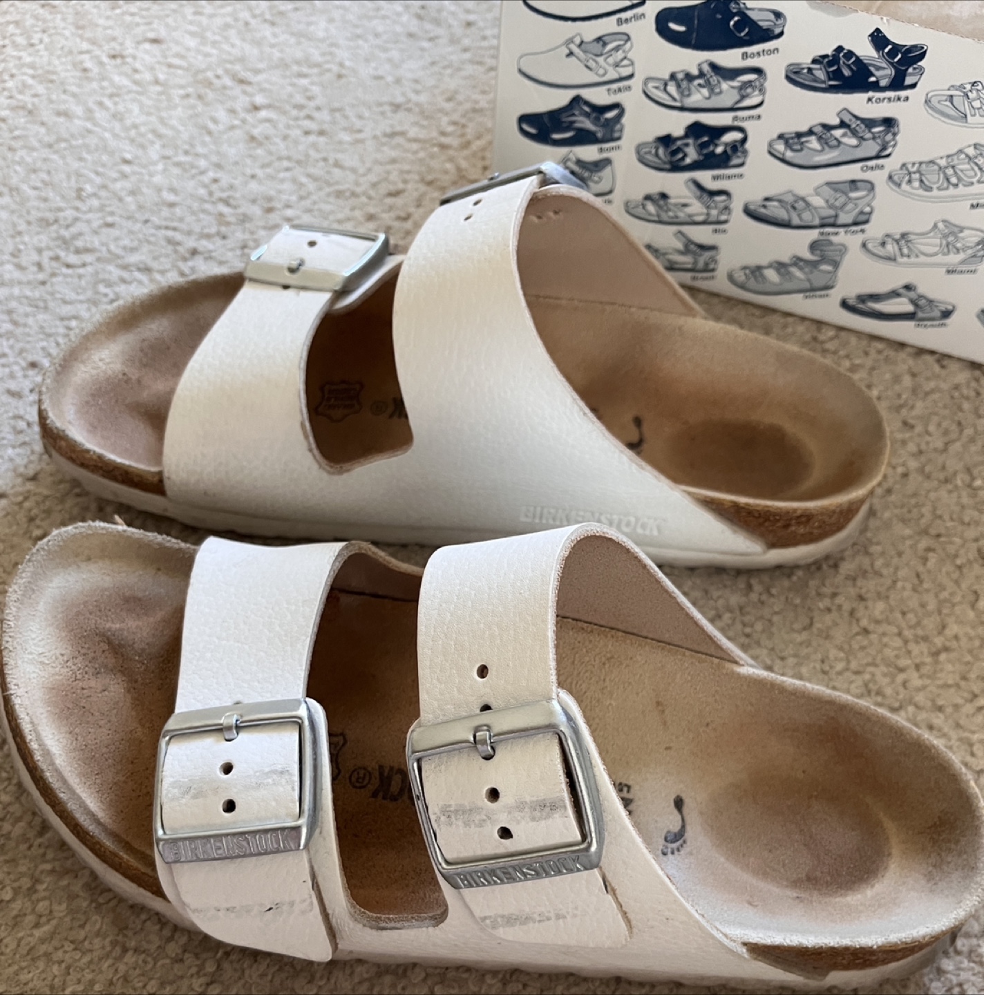 Birkenstock Arizona White Sandals - Size 37 - photo 2