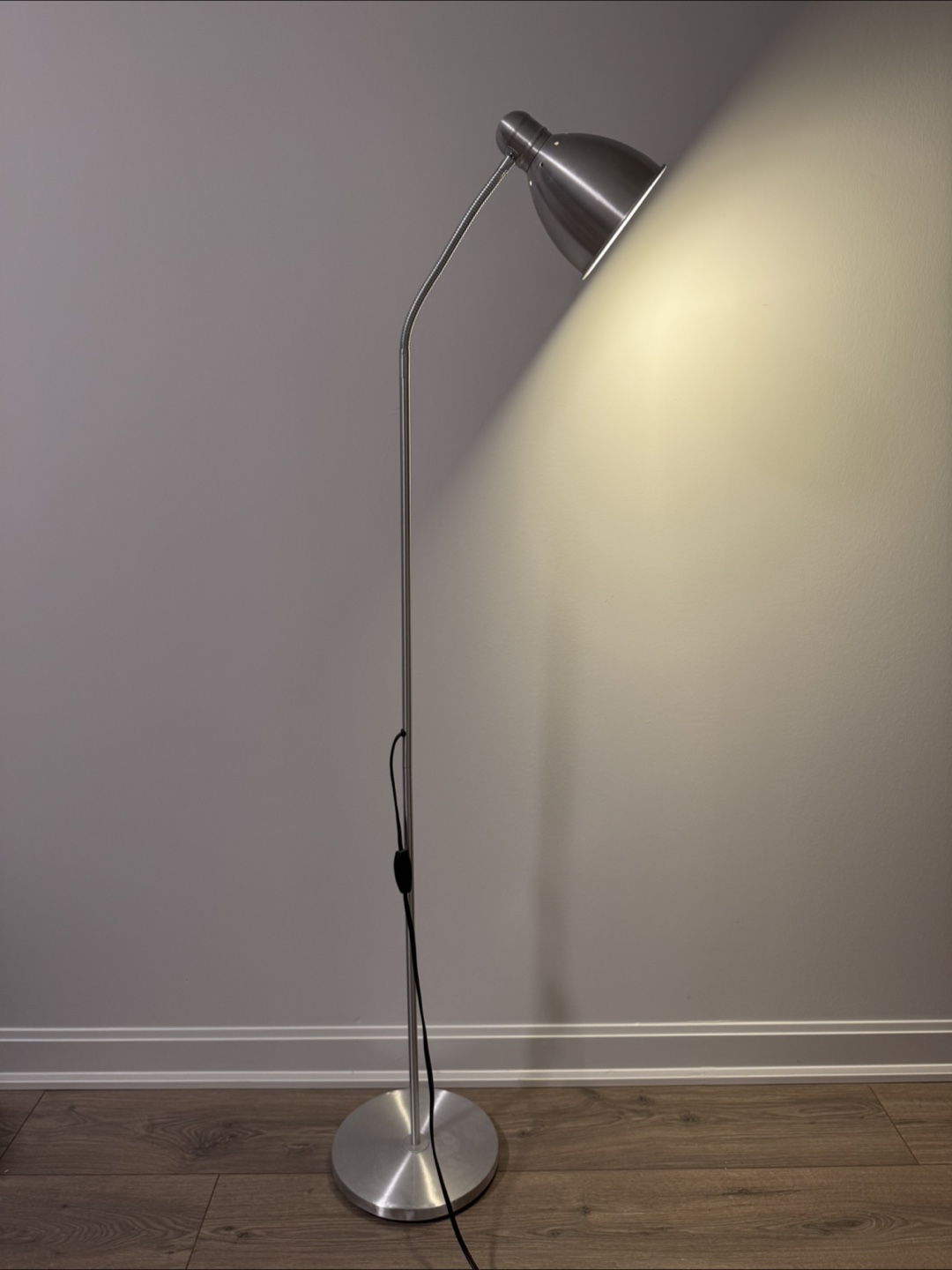 LERSTA Floor/reading lamp, aluminum chrome effect