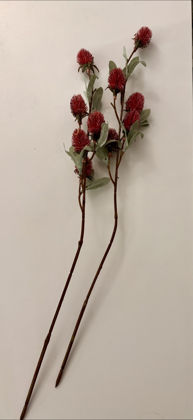Artificial Flower Stems - Red & Purple Thistles - photo 3