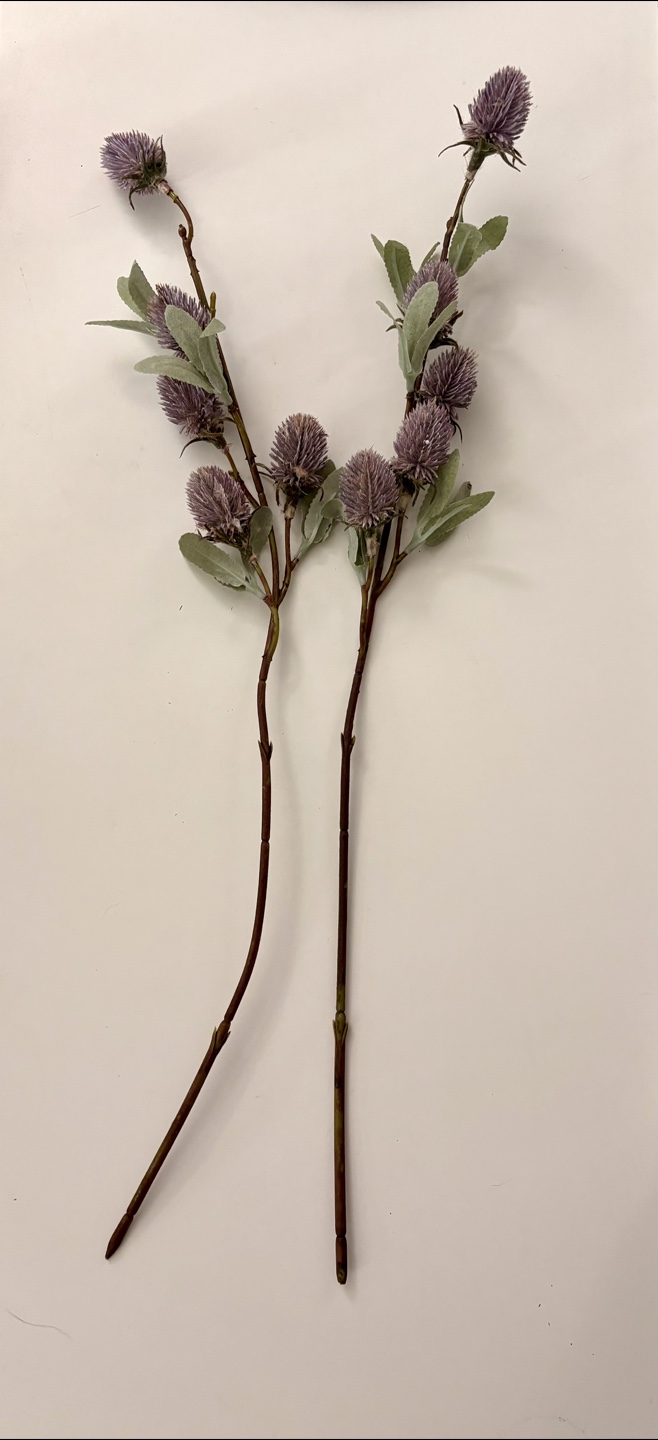 Artificial Flower Stems - Red & Purple Thistles