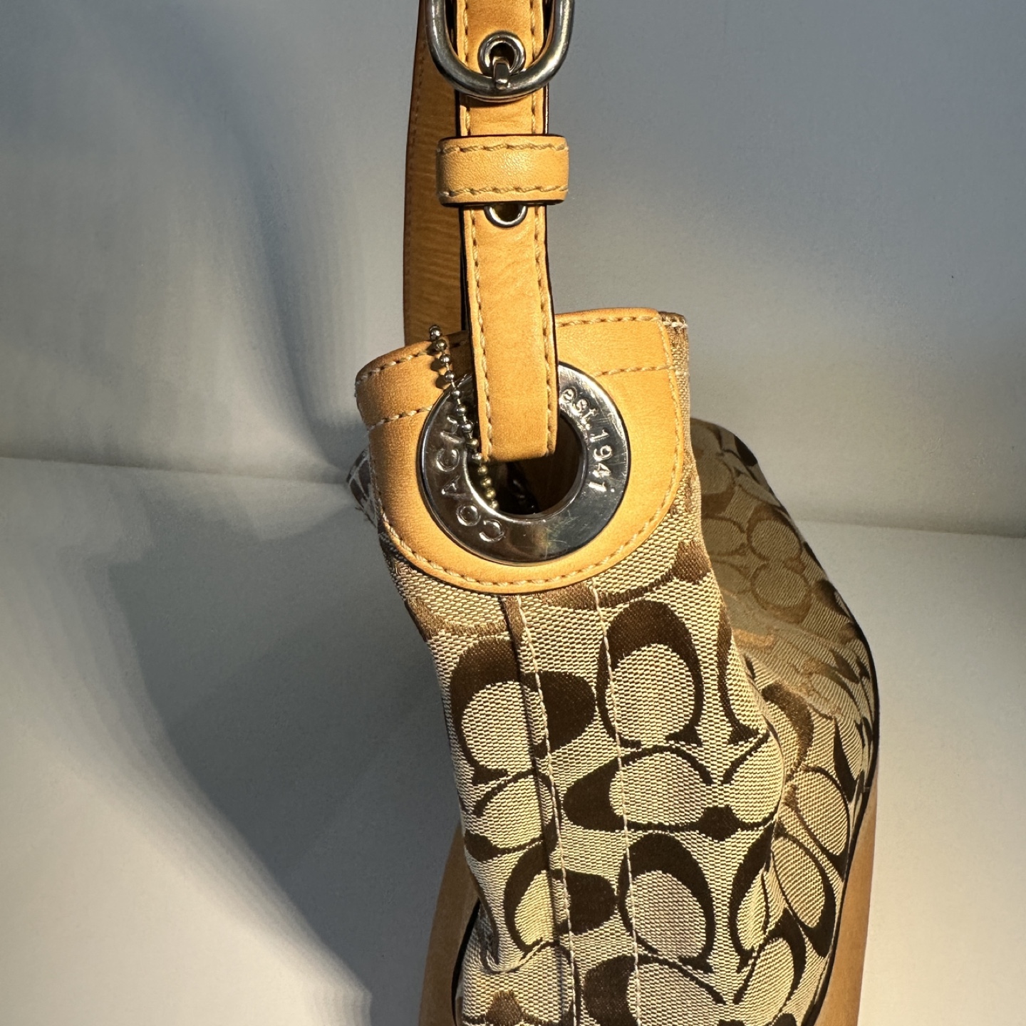 Coach Monogram Canvas & Leather Shoulder Bag - photo 3