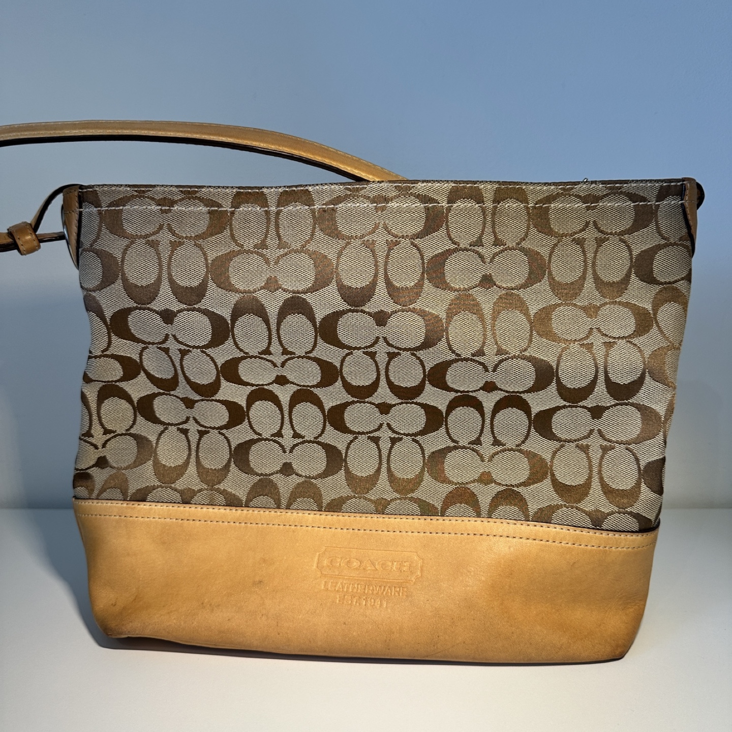 Coach Monogram Canvas & Leather Shoulder Bag - photo 2