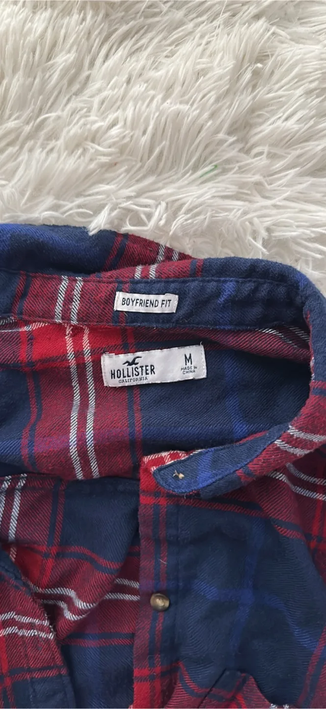Hollister Plaid Flannel Shirt - Medium thumbnail