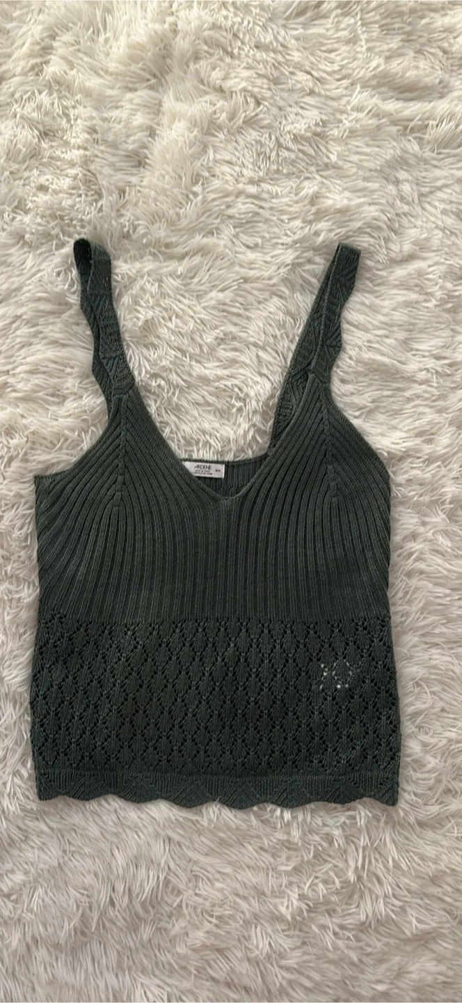 Green Knit Tank Top - Size M/M thumbnail
