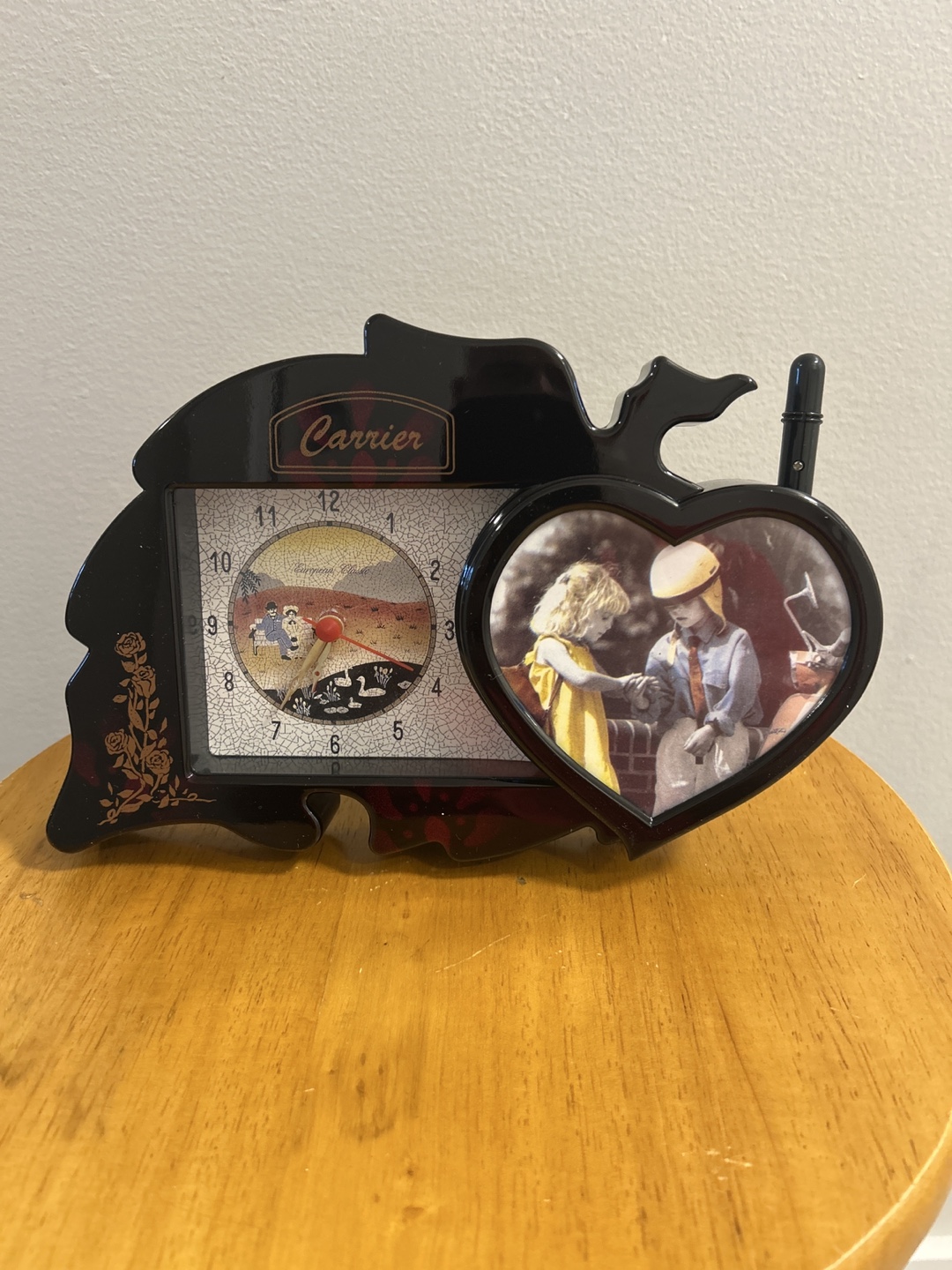 Carrier Novelty Clock with Pen Holder