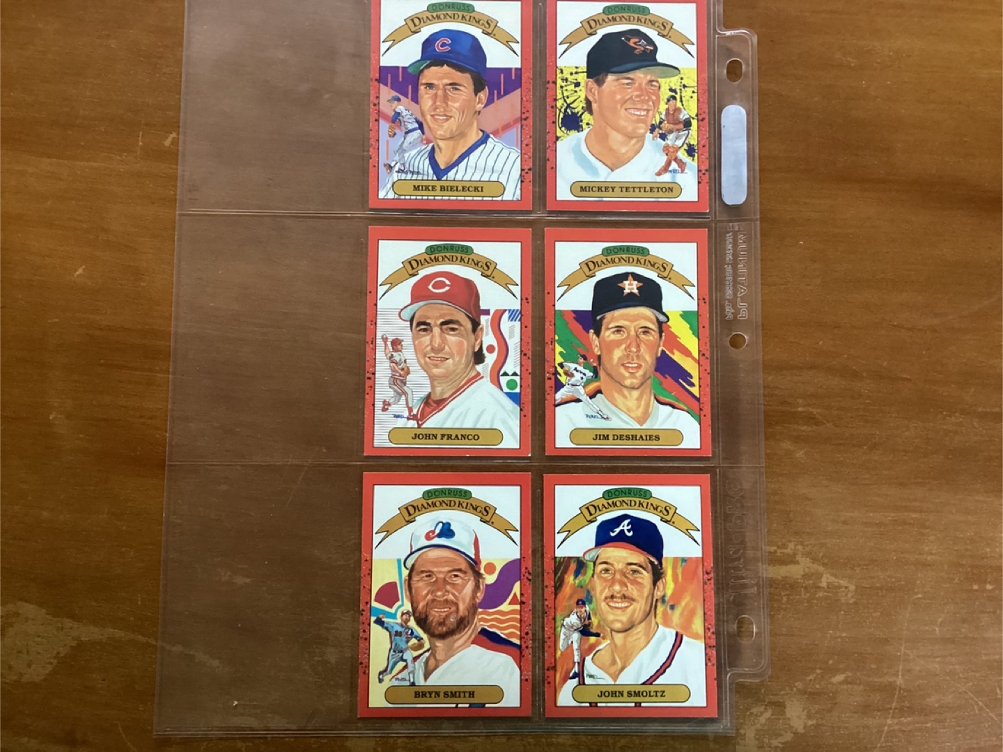 6. 1990 DONRUSS MLB DIAMOND KINGS Cards #’s 5, 7, 8, 9, 14 & 25