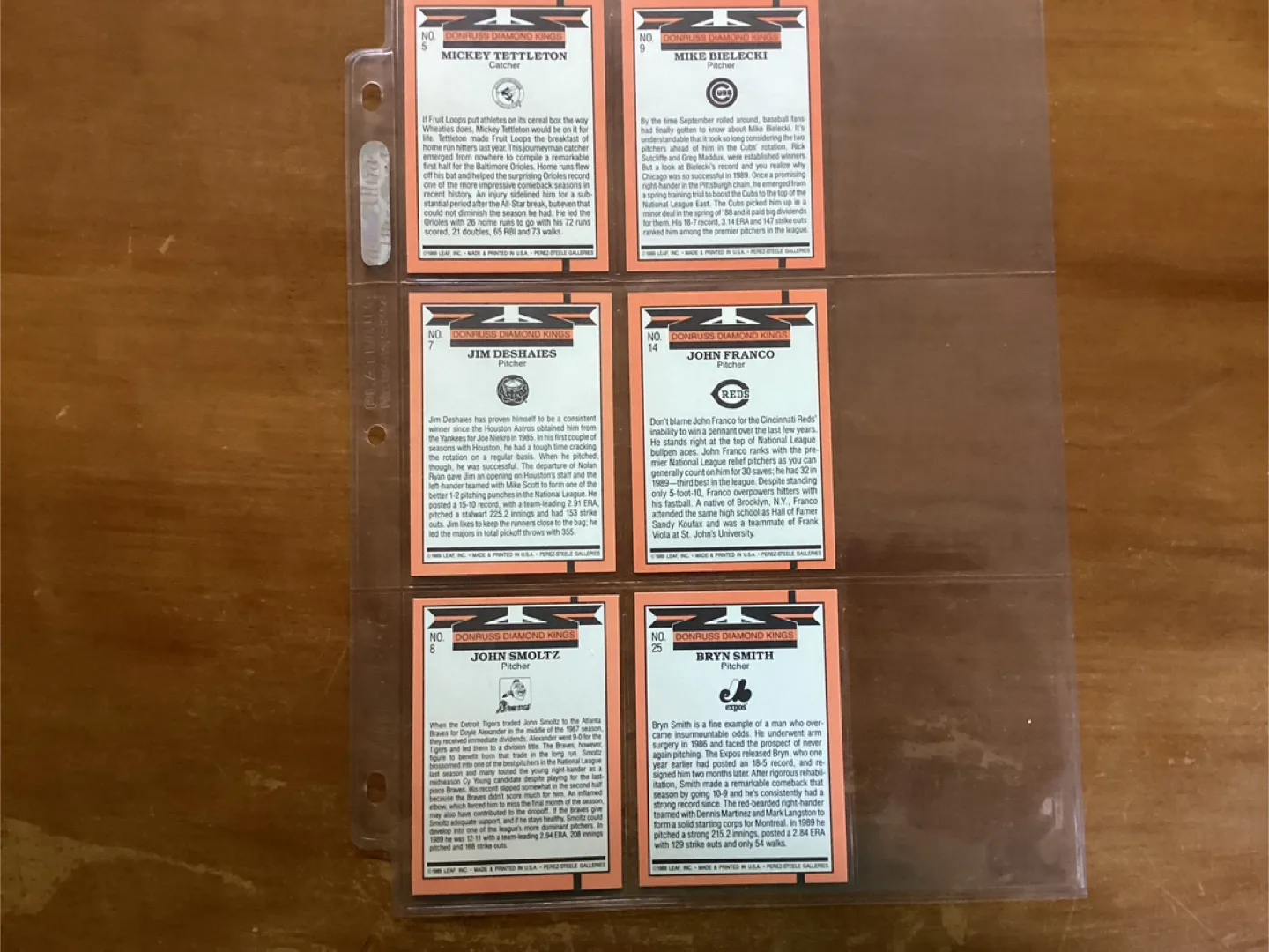 6. 1990 DONRUSS MLB DIAMOND KINGS Cards #’s 5, 7, 8, 9, 14 & 25 image indicator(5)