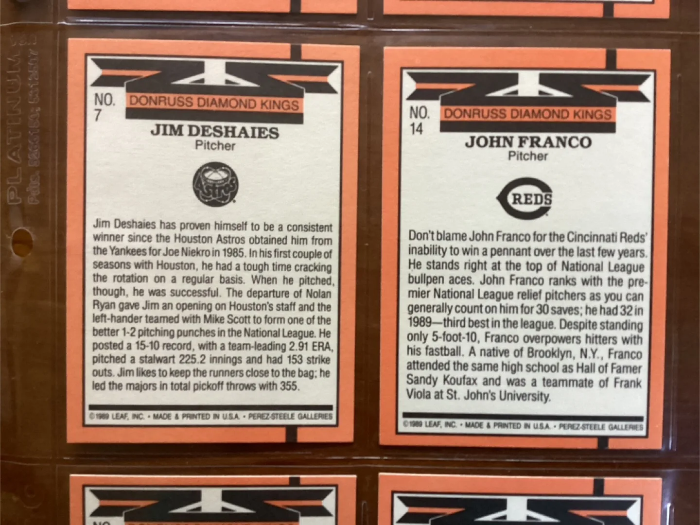 6. 1990 DONRUSS MLB DIAMOND KINGS Cards #’s 5, 7, 8, 9, 14 & 25 image indicator(7)