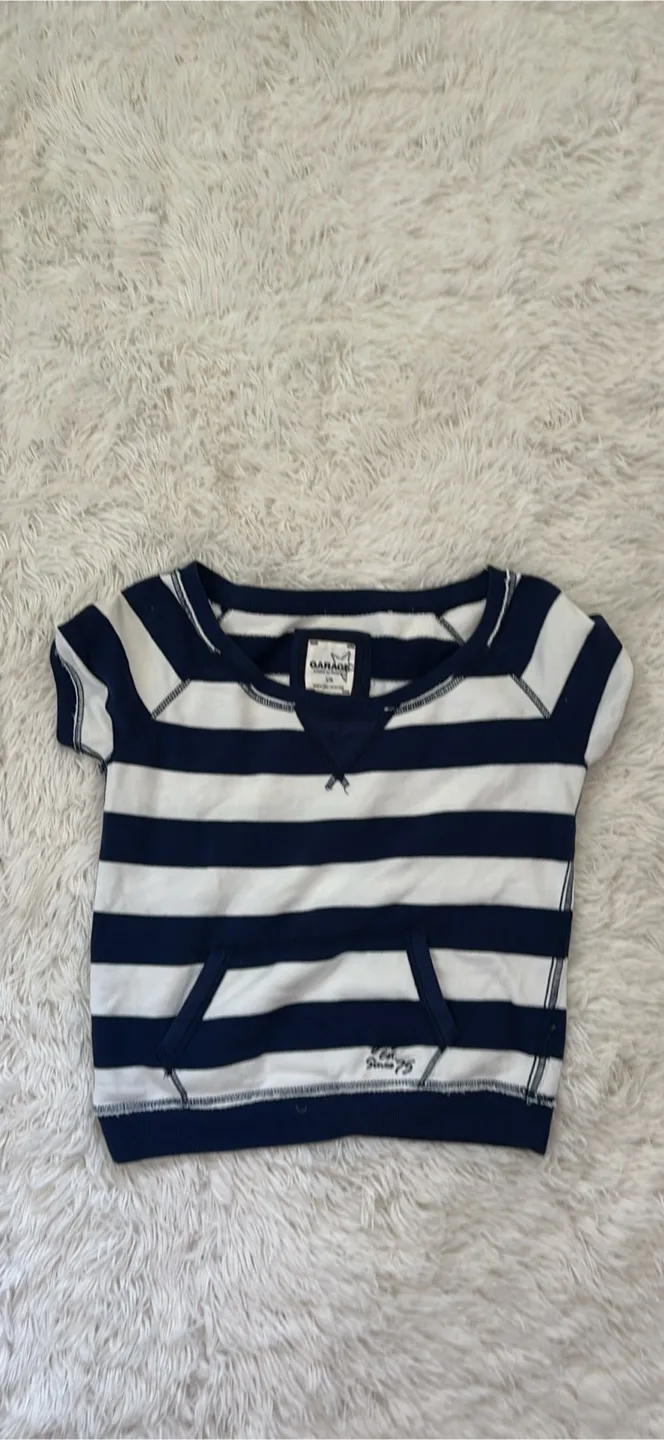 Garage Striped Short Sleeve Top - Size L thumbnail