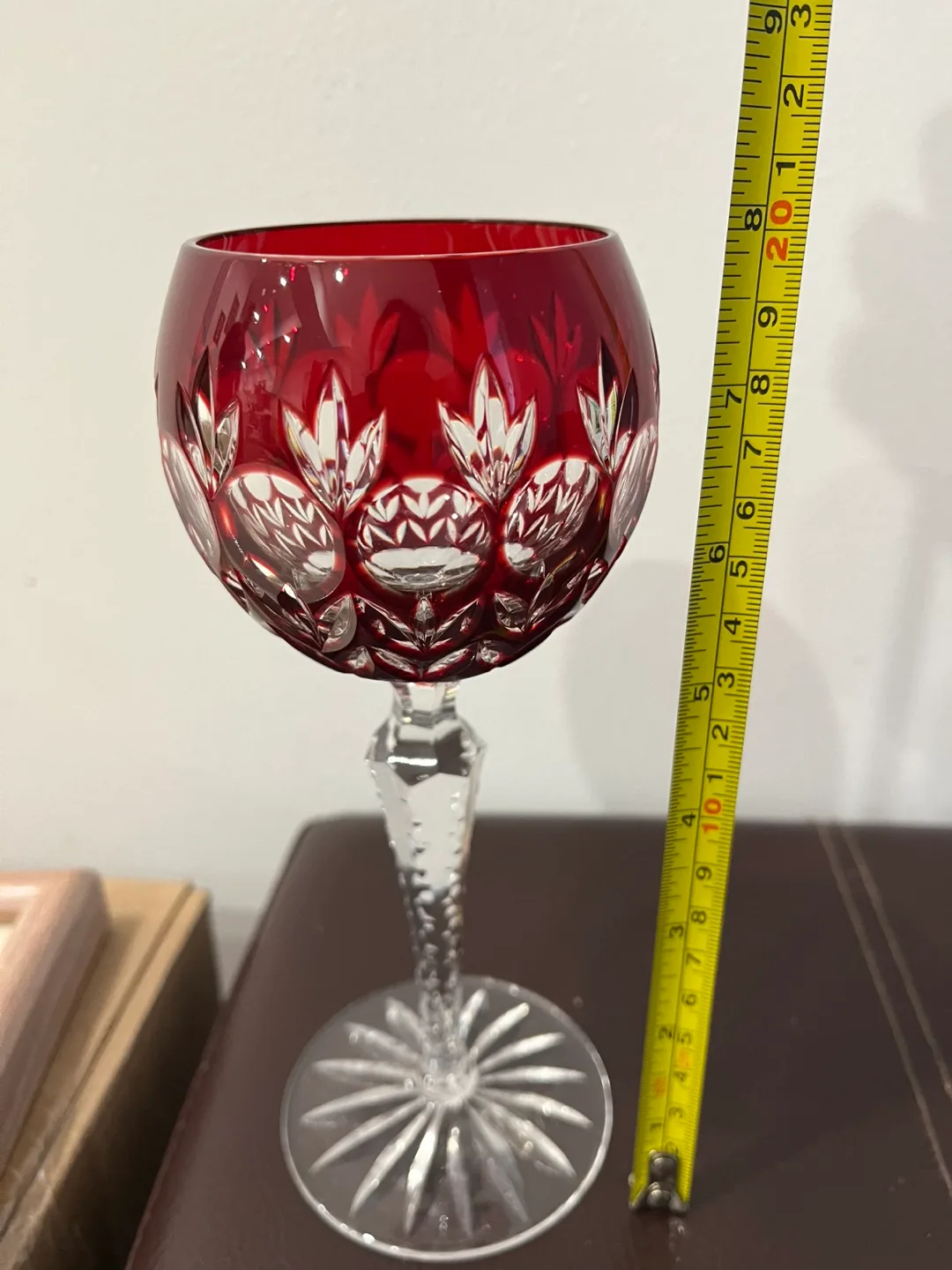 Red Crystal Wine Glass x 6 thumbnail