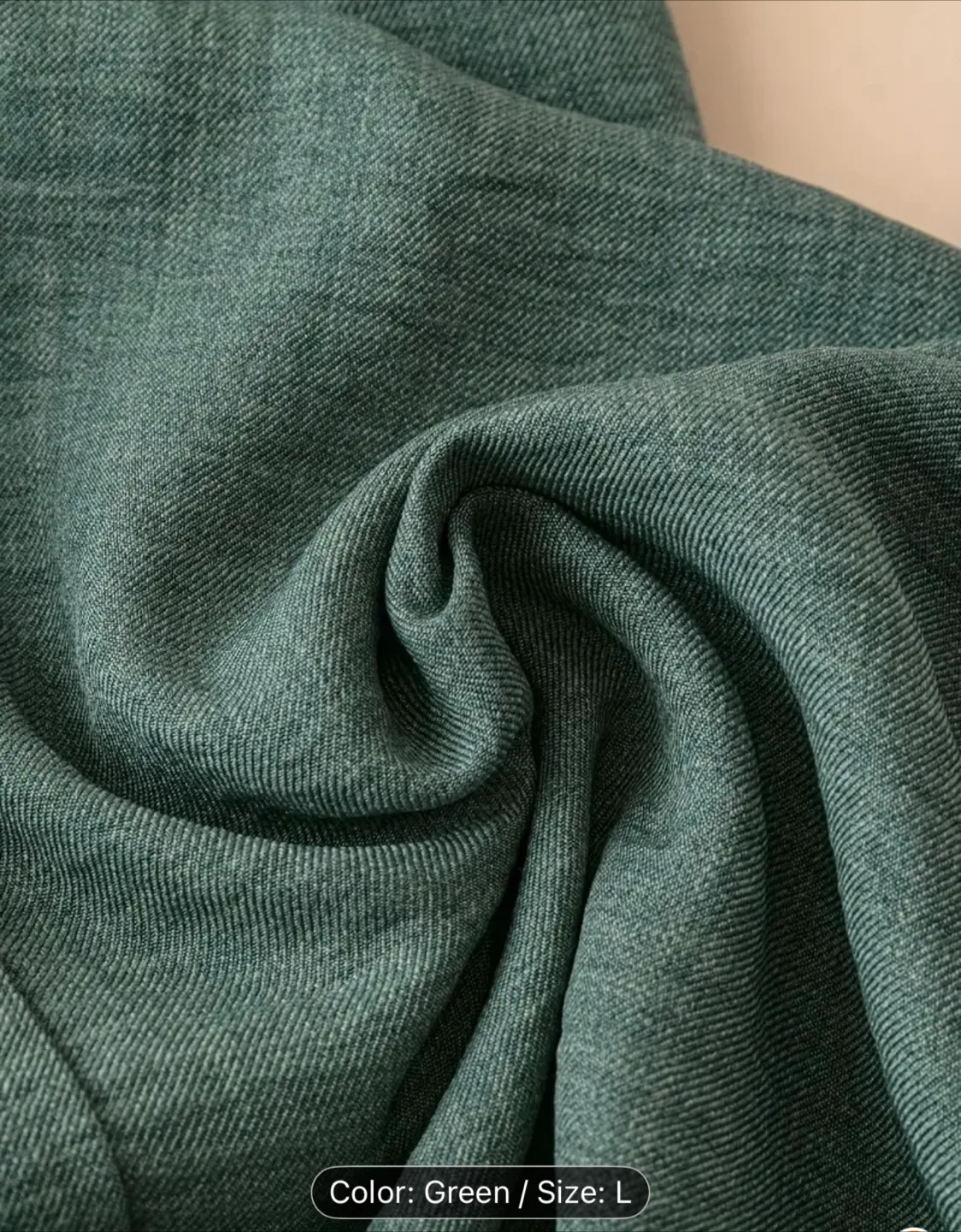 Women’s Olive green wide leg pants - Size L image indicator(4)