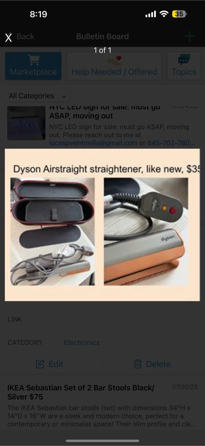Like New Dyson Airstraight Straightener 🧡 thumbnail