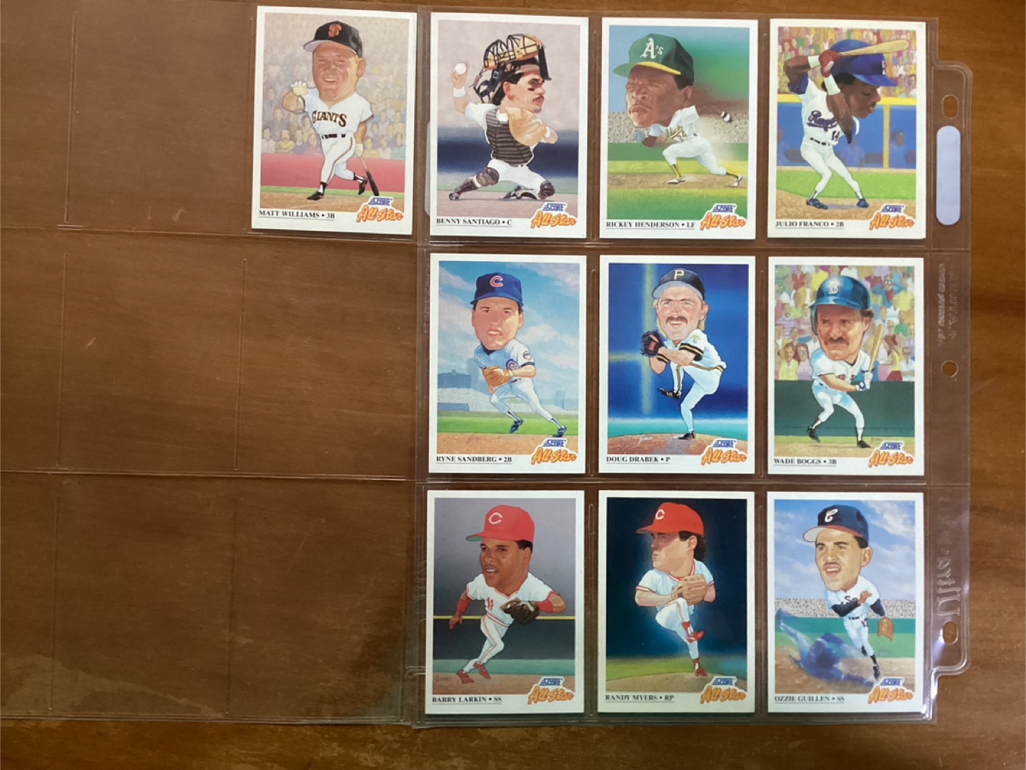 1991 SCORE MLB Cards 392,393,394,397,662,662,663,665,666 & 667