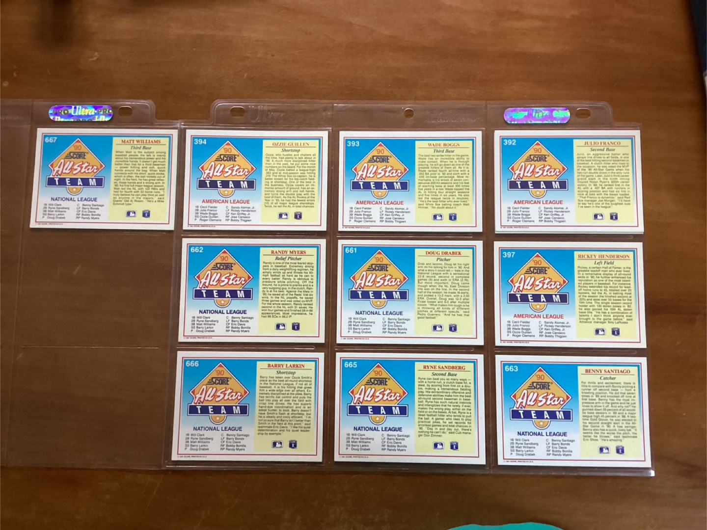 1991 SCORE MLB Cards 392,393,394,397,662,662,663,665,666 & 667 - photo 5