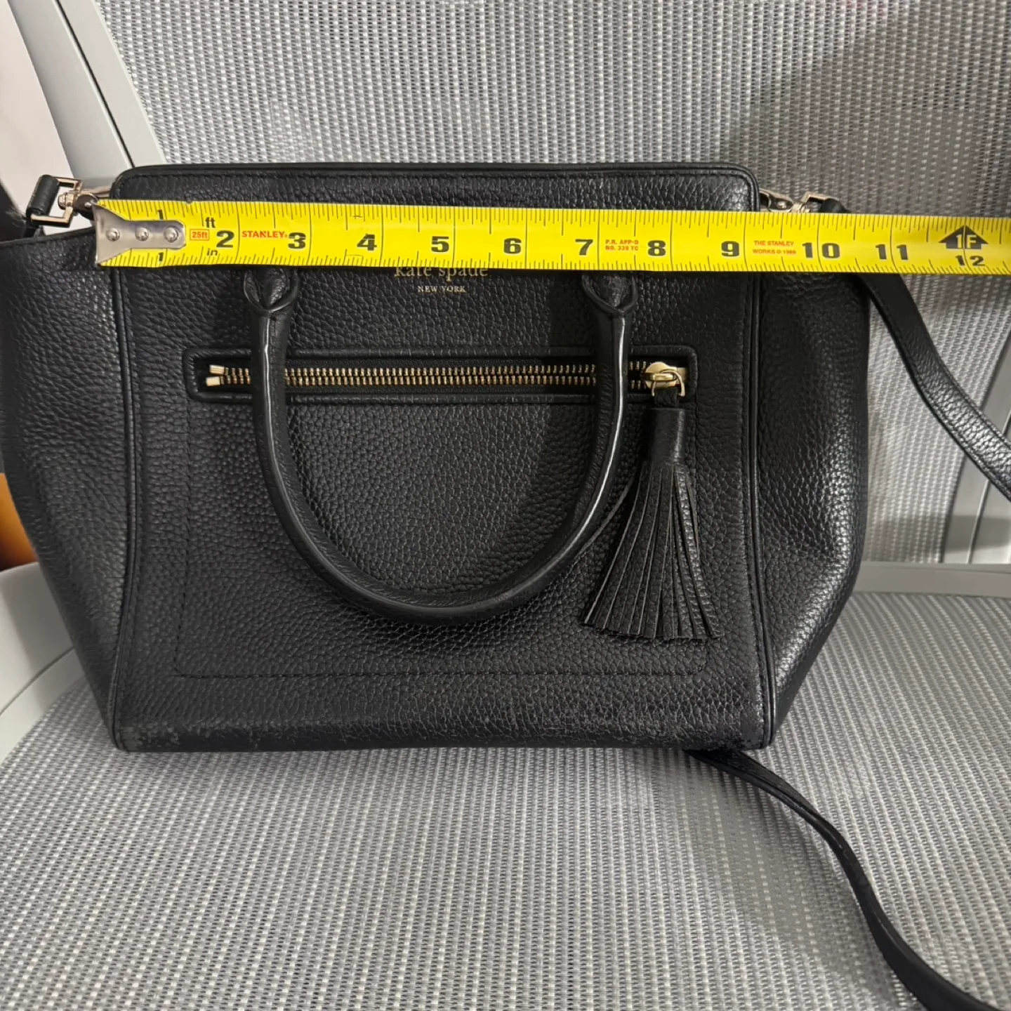 Kate Spade Black Leather Satchel image indicator(6)