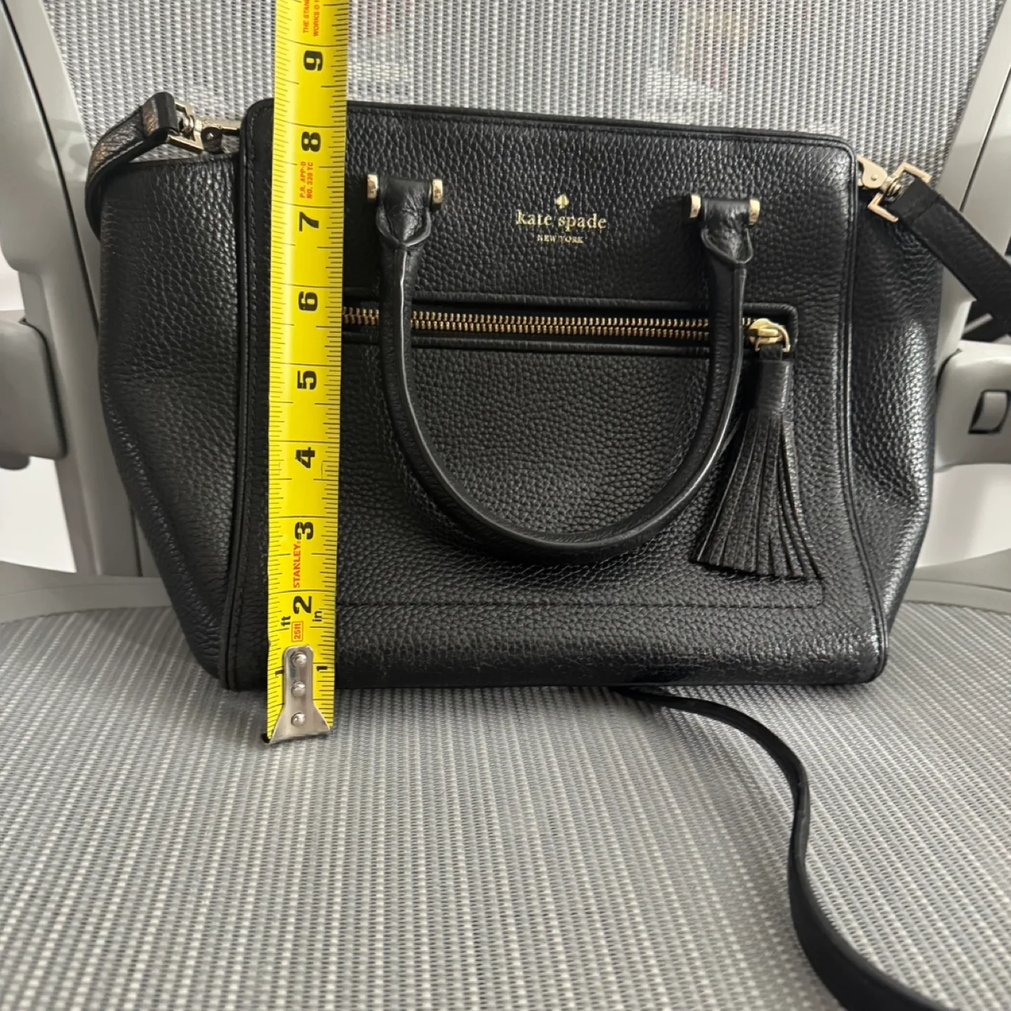 Kate Spade Black Leather Satchel image indicator(5)