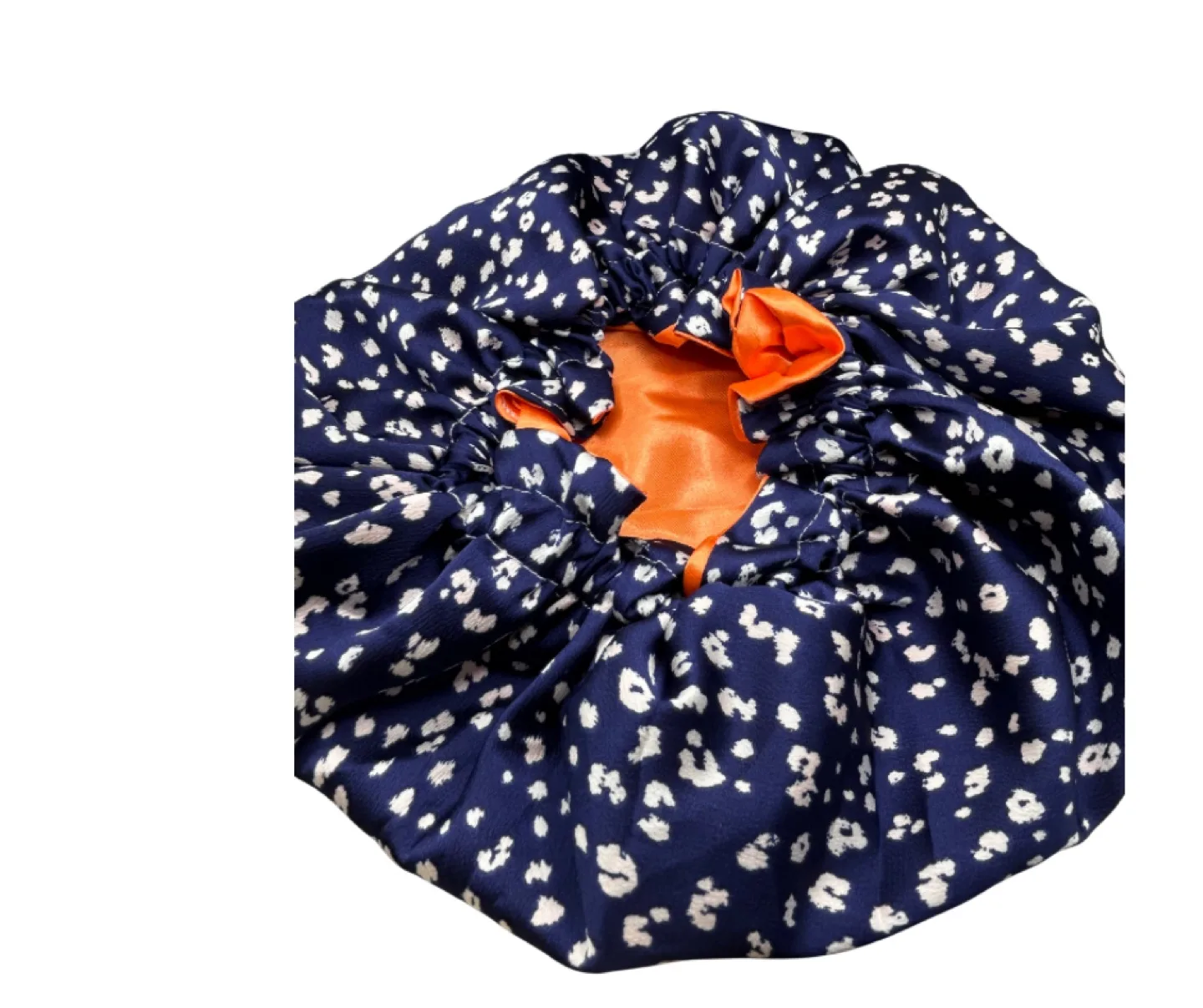 Navy Blue & White Printed Bonnet image indicator(2)
