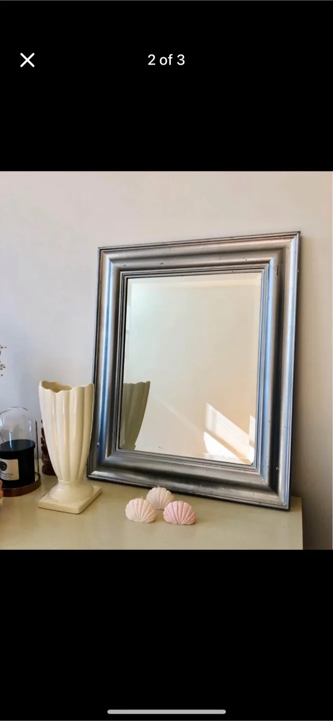 Lovely Silver Framed Mirror thumbnail