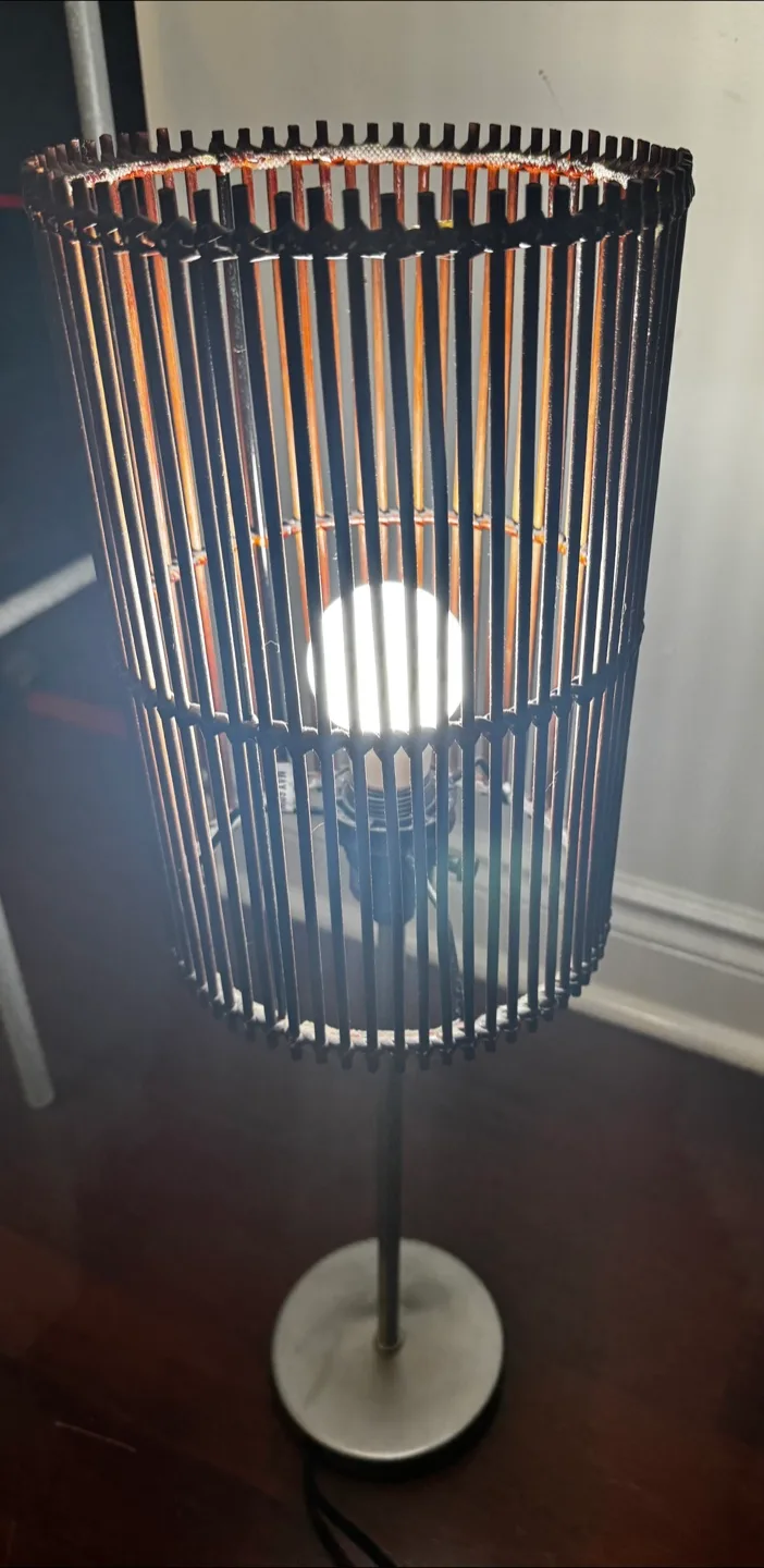 Floor Lamp with Woven Shade thumbnail