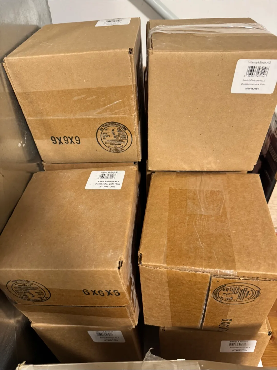 Set of Villeroy & Boch Anmut Platinum No.1 Cup & Saucer image indicator(8)