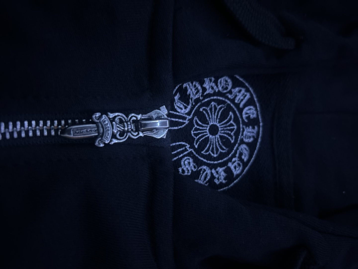 Chrome Hearts Horseshoe Floral Cross Zip-Up Hoodie – Size L - photo 4