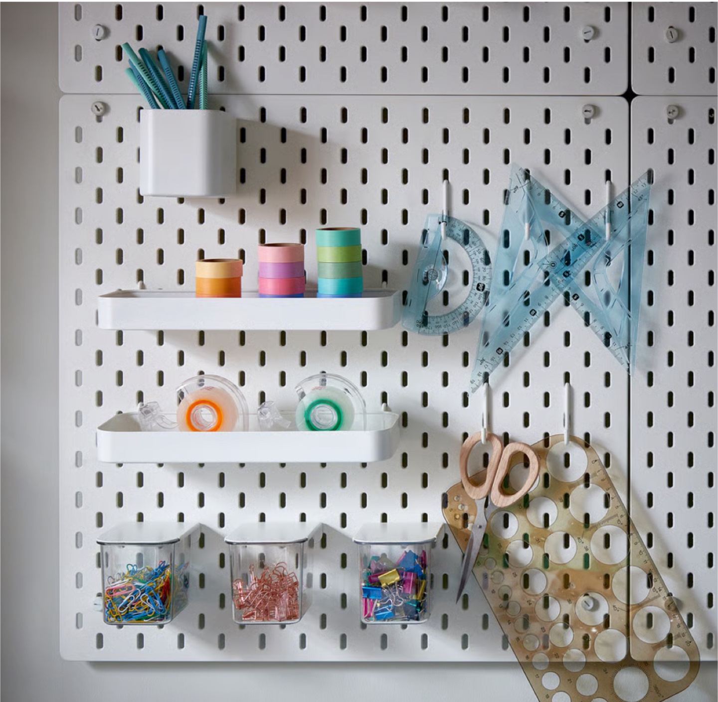 IKEA SKÅDIS Pegboard, White, 56x56 cm - photo 5