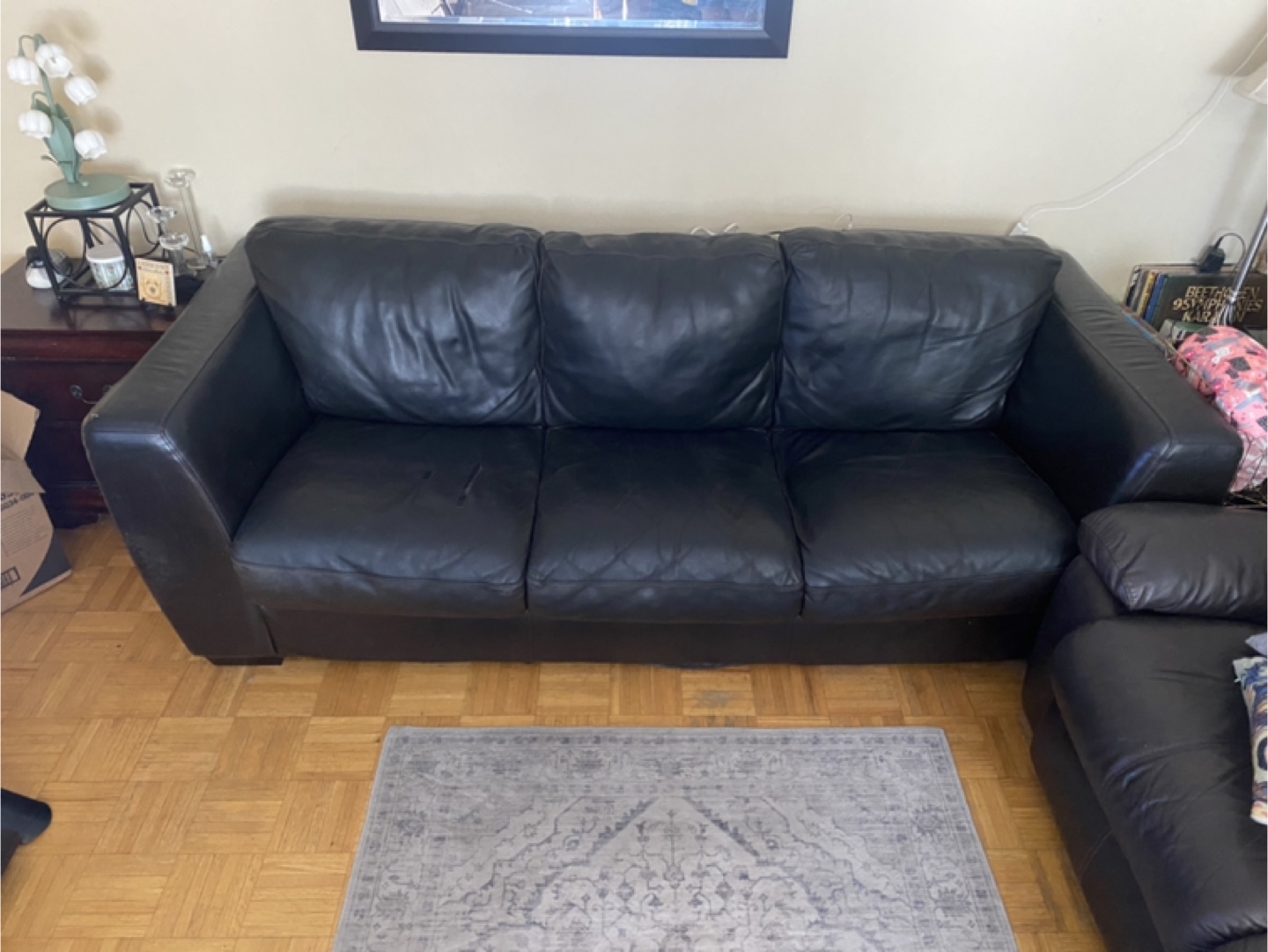 Free leather couch/sofa - photo 2