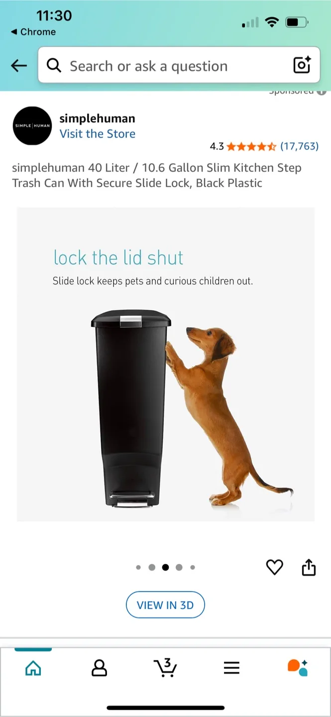 simplehuman 40L Slim Step Trash Can image indicator(5)