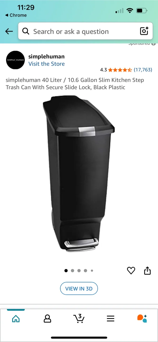 simplehuman 40L Slim Step Trash Can image indicator(8)