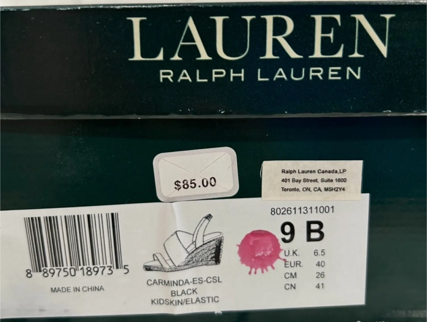 Ralph Lauren Womens Black Espadrille Wedge Sandals image indicator(6)