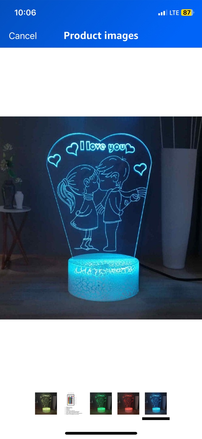 I Love You LED Night Light