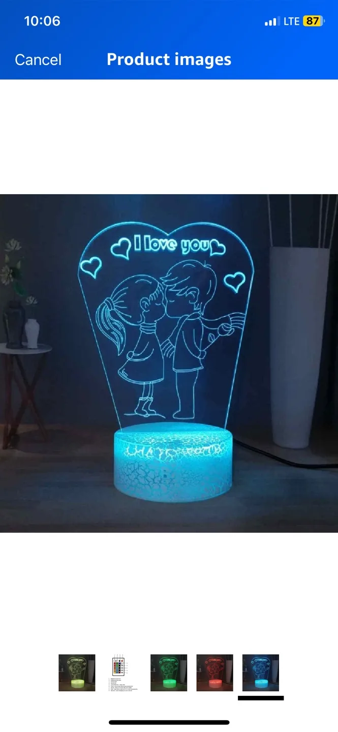 I Love You LED Night Light thumbnail
