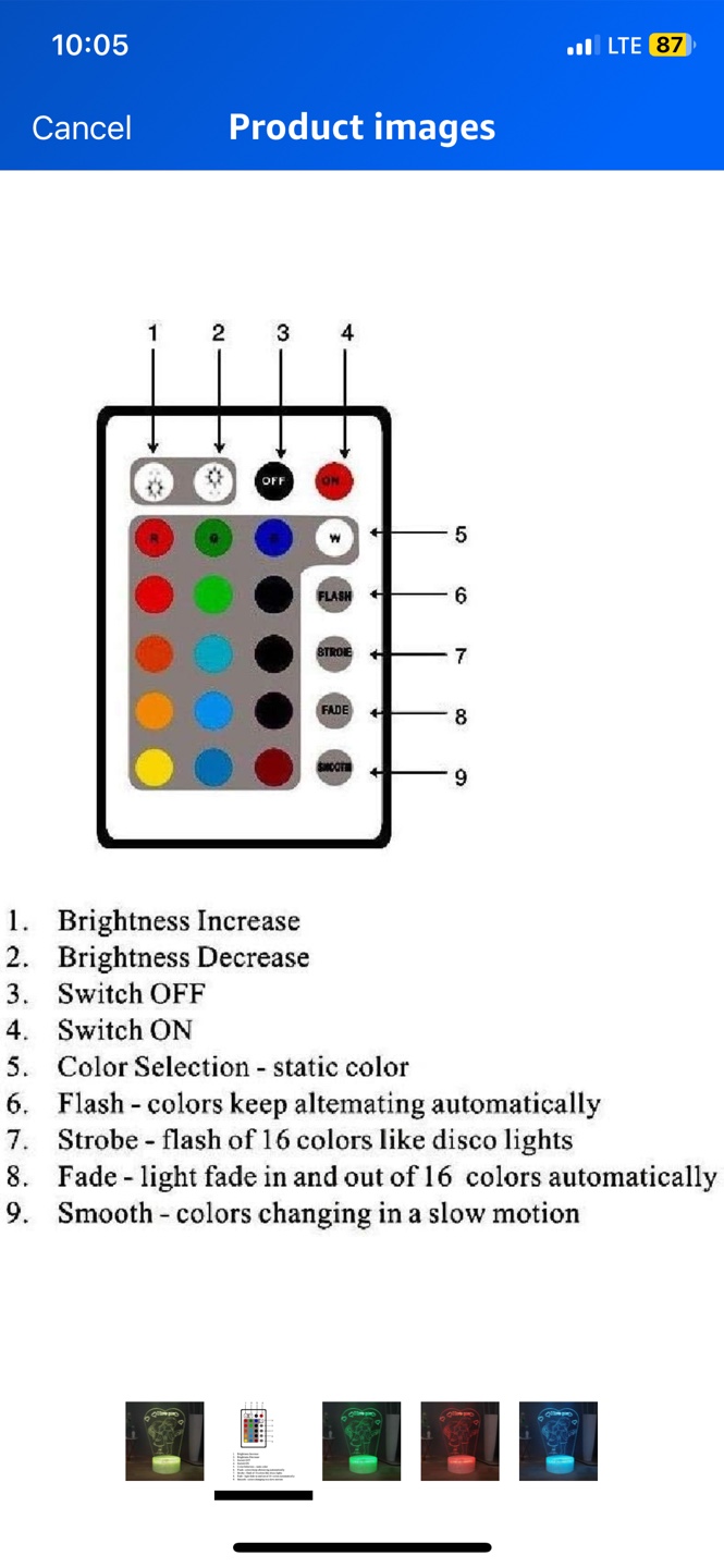 I Love You LED Night Light - photo 5