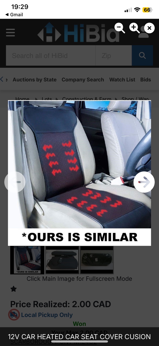 Zone Tech Car Heated Seat Cover Cushion - photo 2