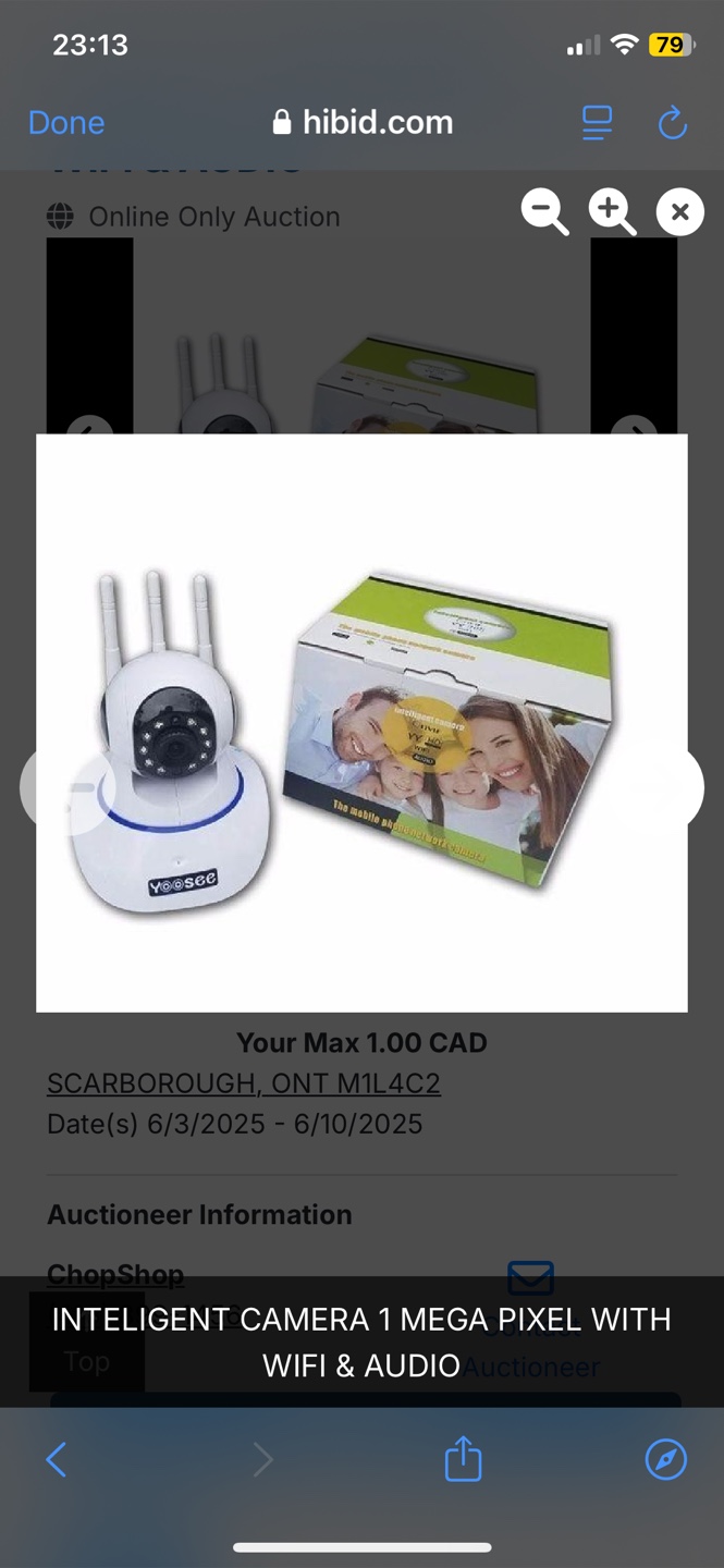 Intelligent Camera 1 Mega Pixel with WiFi & Audio