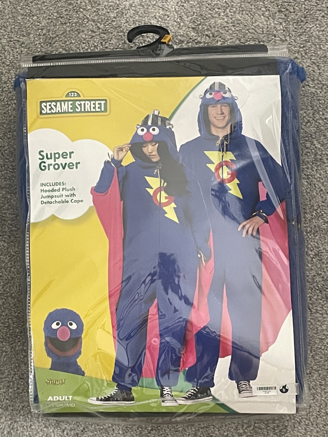 Super Grover Adult Costume - SM/MD