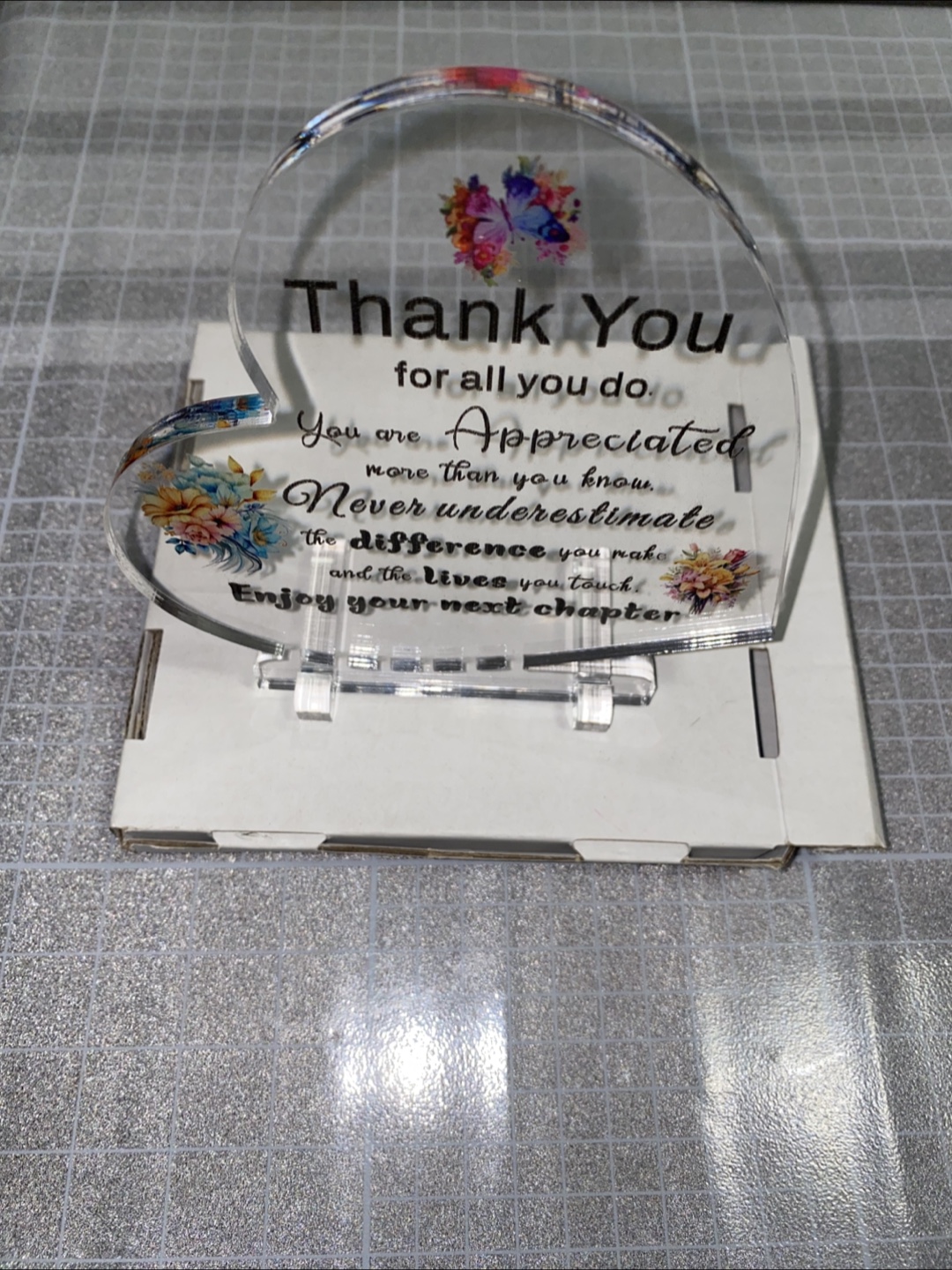 Thank You Heart Shaped Acrylic Plaque - photo 5