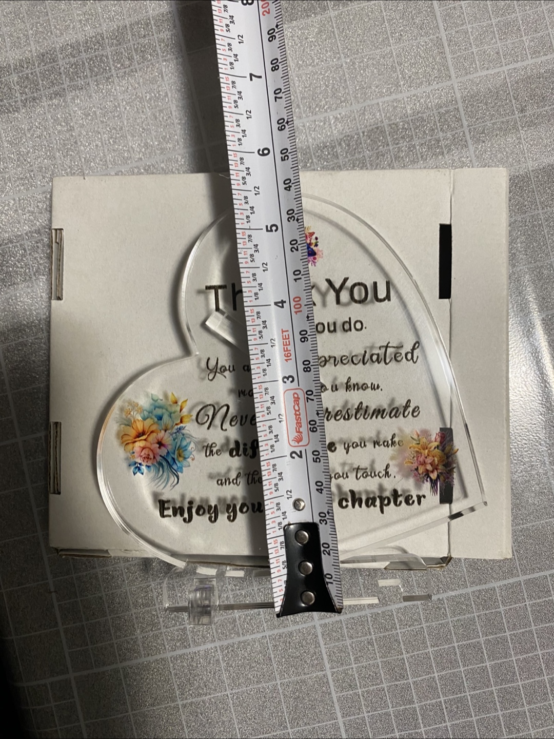 Thank You Heart Shaped Acrylic Plaque - photo 3