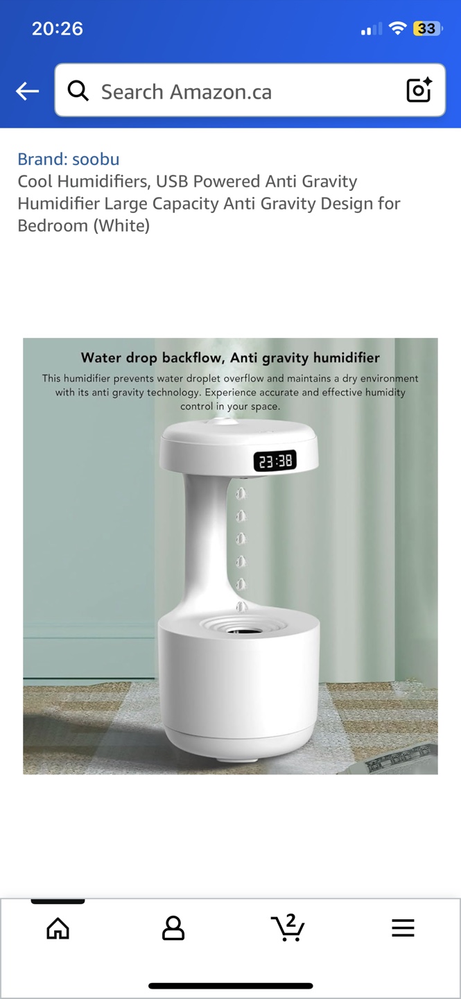 Soobu Anti Gravity Humidifier - White - photo 2
