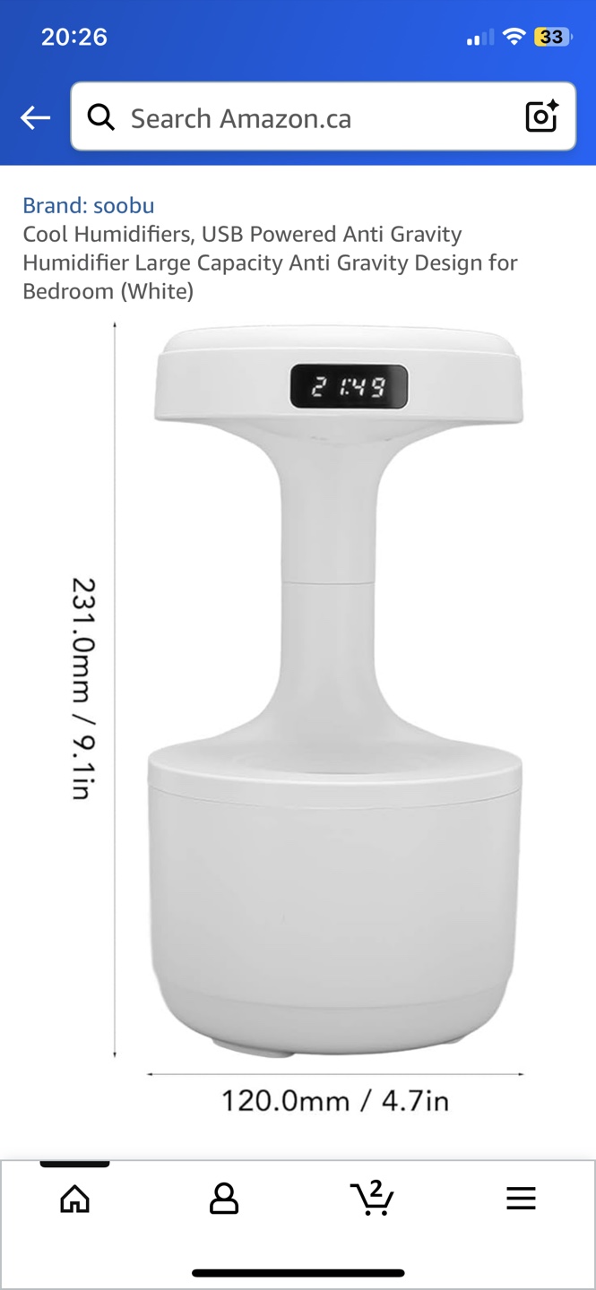 Soobu Anti Gravity Humidifier - White - photo 5